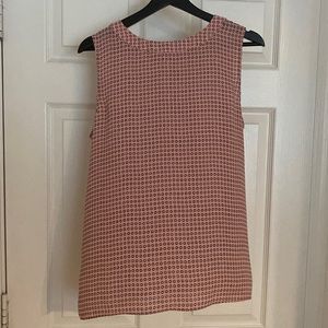 NWT LOFT Pink Medallion Sleeveless Blouse